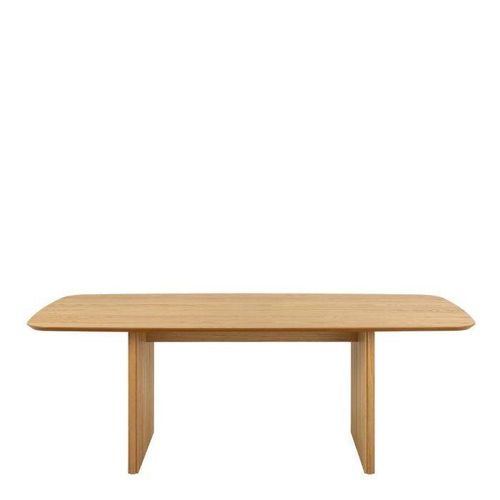 Christo Dining Table in Oak includes 6 Ida Dining Chair in Black