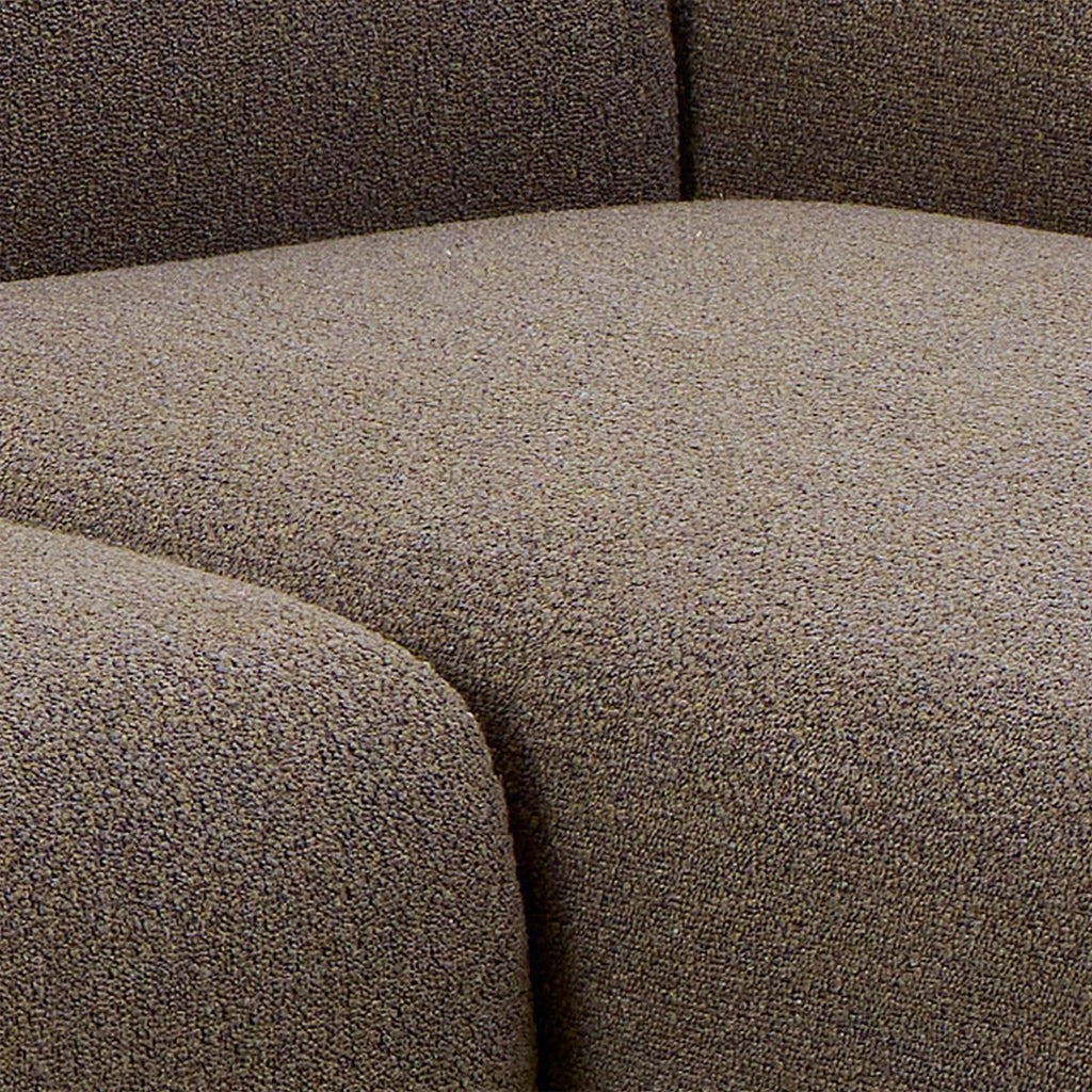 Midfield Right Hand Facing 2 Seater Chaise Longue in Boucle Taupe Fabric