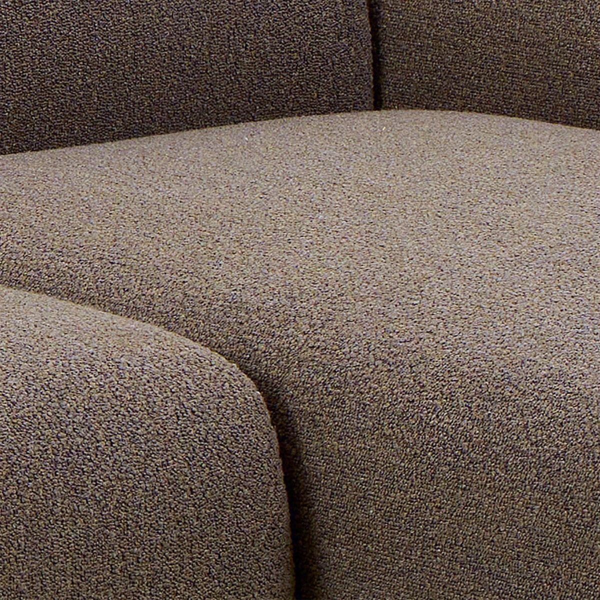 Midfield Right Hand Facing 2 Seater Chaise Longue in Boucle Taupe Fabric